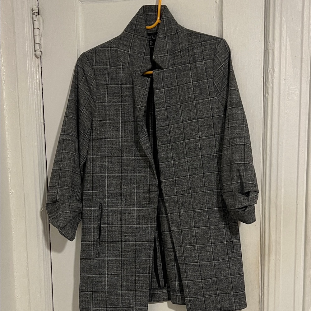 Rachel Zoe Gray Plaid Women's Top